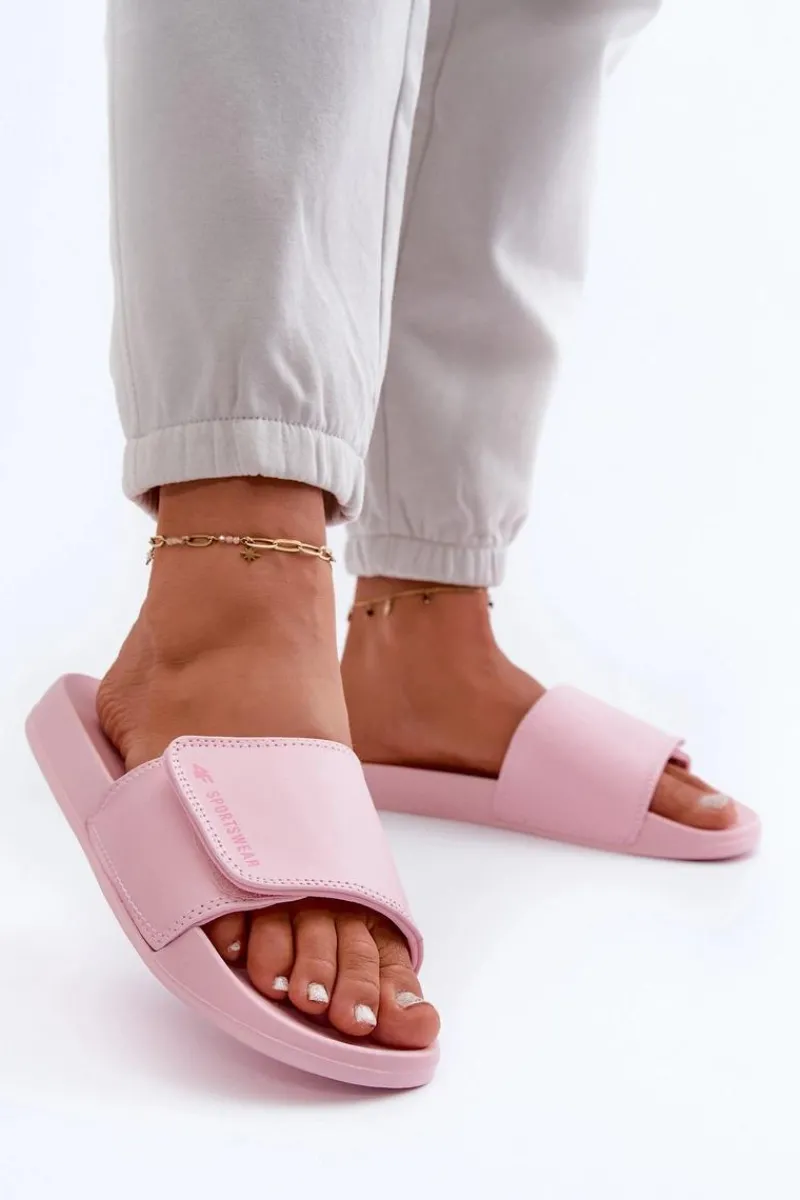 Outlet 4F Damskie Klapki MM00FFLIF031A-56S Jasnoróżowe Różowy