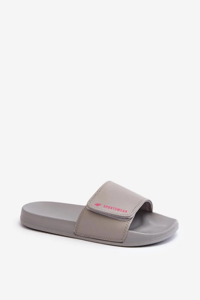 Klapki Sportowe|Klapki Damskie Klasyczne>4F Damskie Klapki MM00FFLIF031A-25S Szare