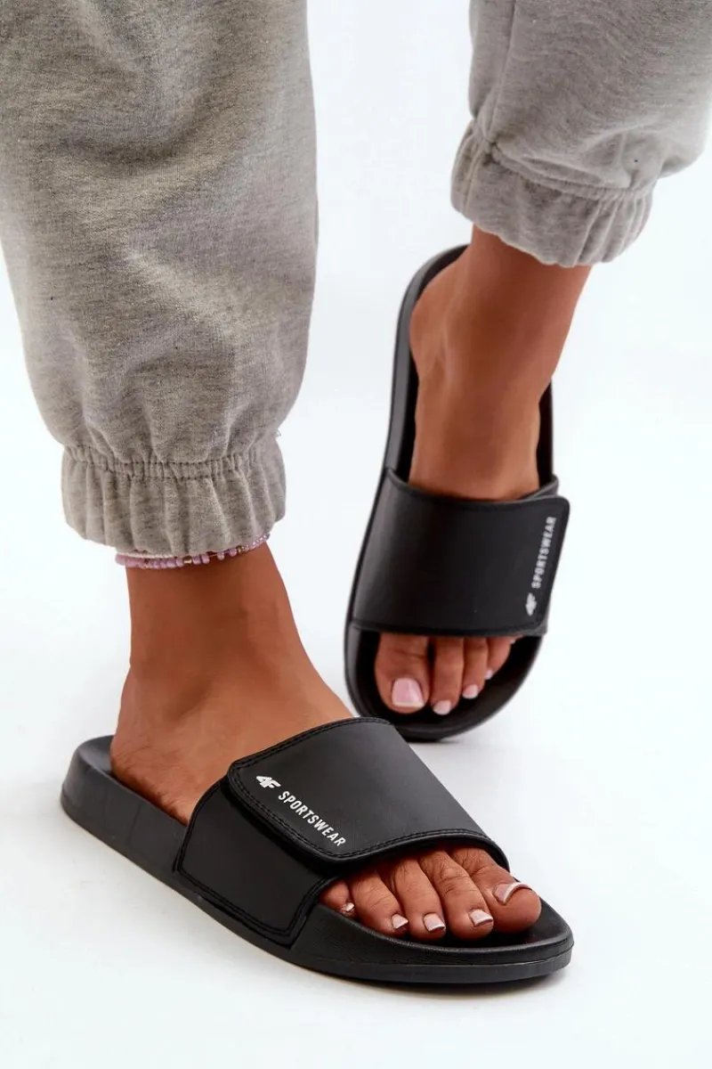 Klapki Sportowe|Klapki Damskie Klasyczne>4F Damskie Klapki MM00FFLIF031A-20S Czarne Czarny