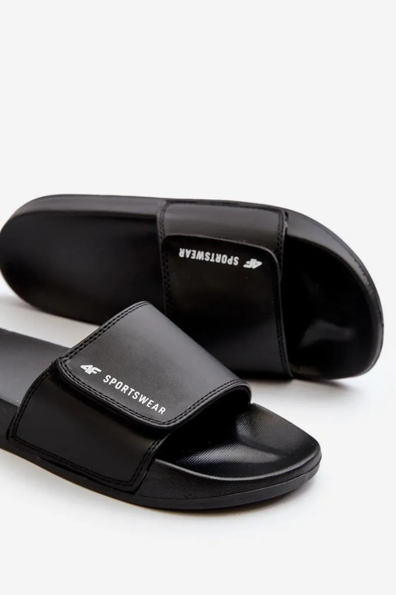 Klapki Sportowe|Klapki Damskie Klasyczne>4F Damskie Klapki MM00FFLIF031A-20S Czarne Czarny