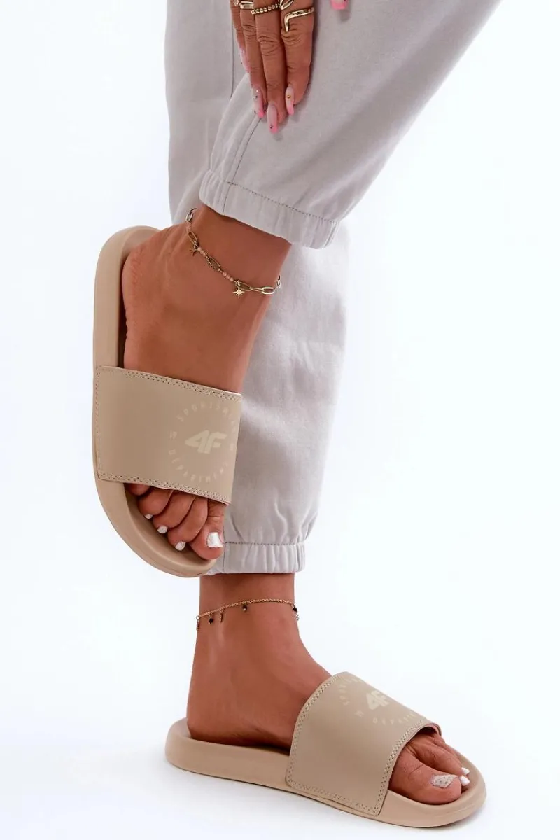 Best 4F Damskie Klapki MM00FFLIF044A-83S Beżowe