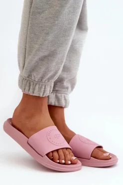 Klapki Sportowe|Klapki Damskie Klasyczne>4F Damskie Klapki MM00FFLIF045-56S Różowe Różowy