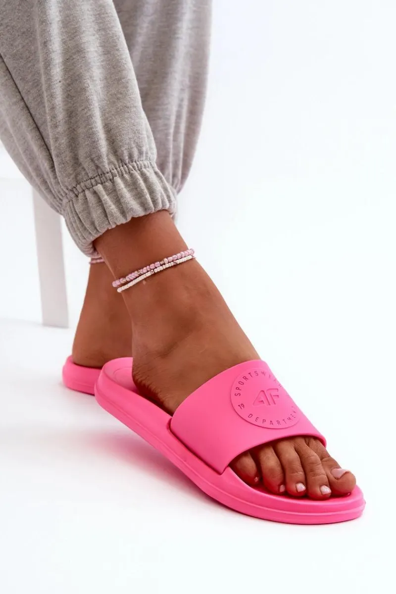 Klapki Sportowe|Klapki Damskie Klasyczne>4F Damskie Klapki MM00FFLIF045-53S Fuksja Różowy