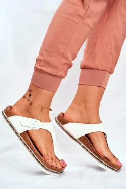 Sale Damskie Klapki Japonki Big Star Białe FF274631 Damskie Klapki Damskie Big Star|Klapki Damskie Japonki