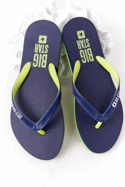 Sale Big Star Shoes Damskie Klapki Japonki Big Star FF274A312 Granatowe