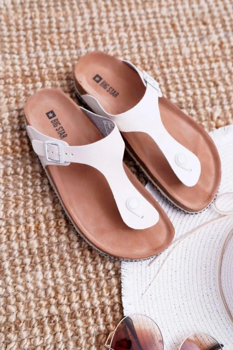 Hot Damskie Klapki Japonki Białe Big Star DD274130 Damskie Klapki Damskie Big Star|Klapki Damskie Japonki
