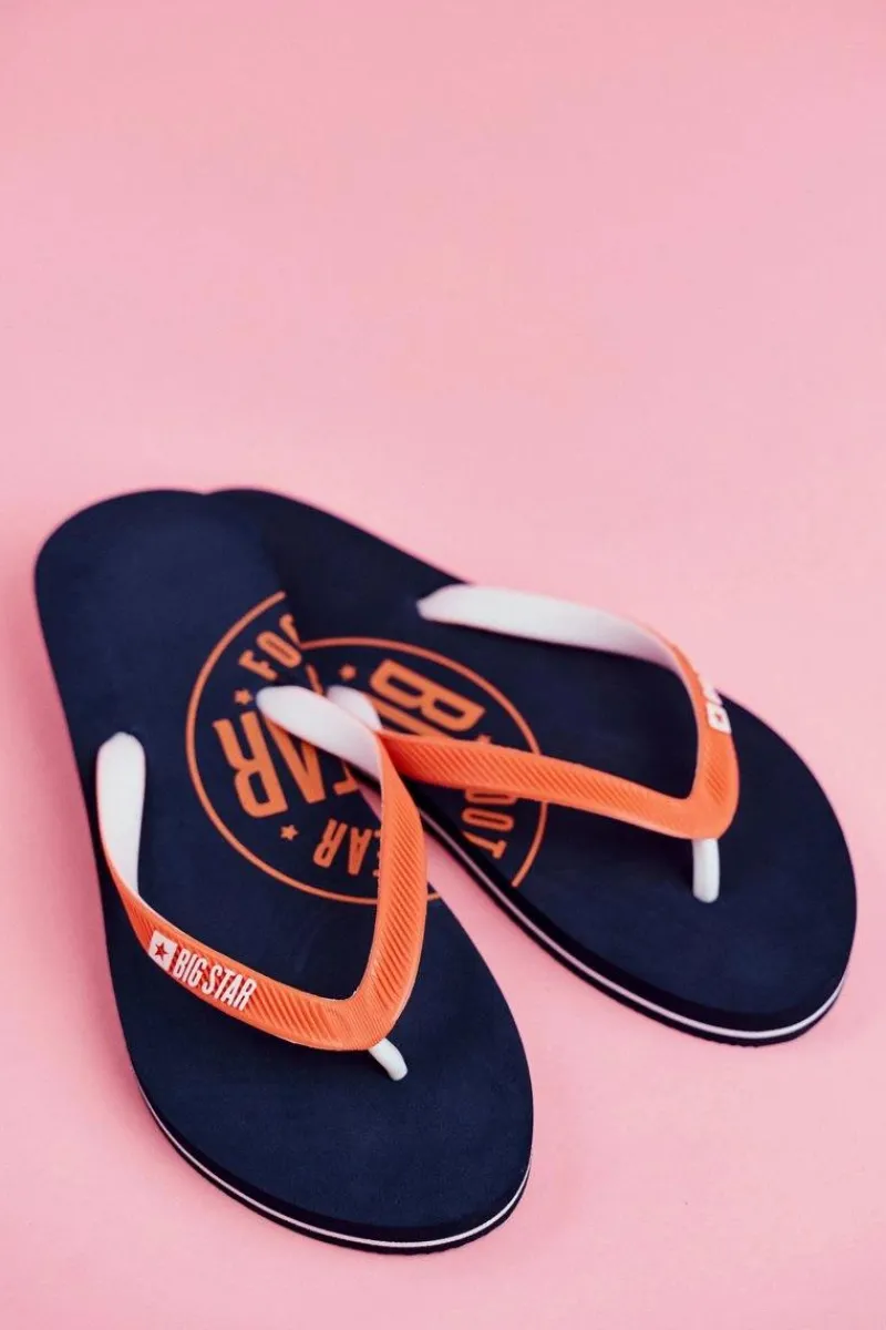 Best Damskie Klapki Japonki Big Star FF274A297 Granatowe Damskie Klapki Sportowe|Klapki Damskie Big Star