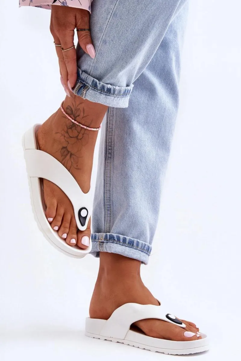 New Damskie Klapki Japonki Na Platformie Białe Bellitta Damskie Klapki Damskie Japonki|Klapki Na Platformie