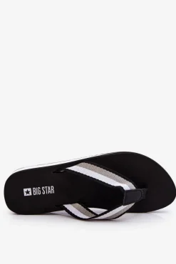 New Big Star Shoes Damskie Klapki Japonki Na Platformie Big Star LL274781 Czarne Czarny