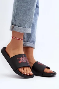 Best Damskie Klapki LCW-24-42-2483L Czarne Damskie Klapki Damskie Klasyczne