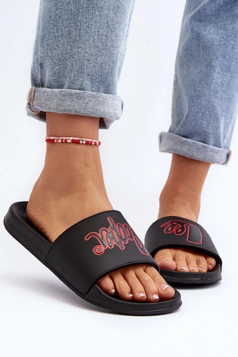 Best Damskie Klapki LCW-24-42-2483L Czarne Damskie Klapki Damskie Klasyczne