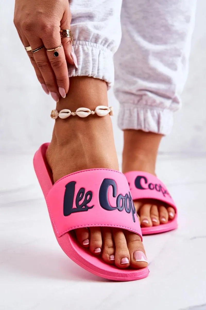 Best Lee Cooper Damskie Klapki LCW-22-42-1000 Neonowy Róż