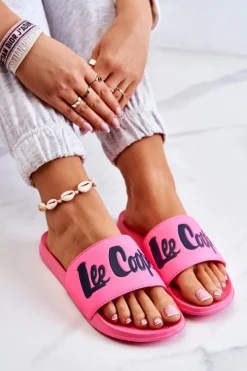 Best Lee Cooper Damskie Klapki LCW-22-42-1000 Neonowy Róż