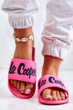 Best Lee Cooper Damskie Klapki LCW-22-42-1000 Neonowy Róż