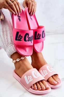 Best Lee Cooper Damskie Klapki LCW-22-42-1000 Neonowy Róż