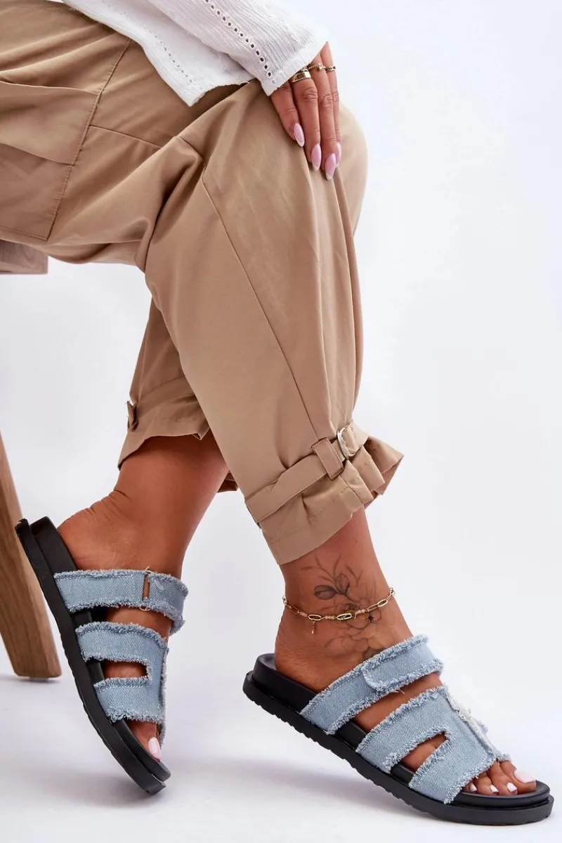 Clearance Damskie Klapki Materiałowe Na Rzep e Lamirose Damskie Klapki Na Platformie|Klapki Damskie Klasyczne