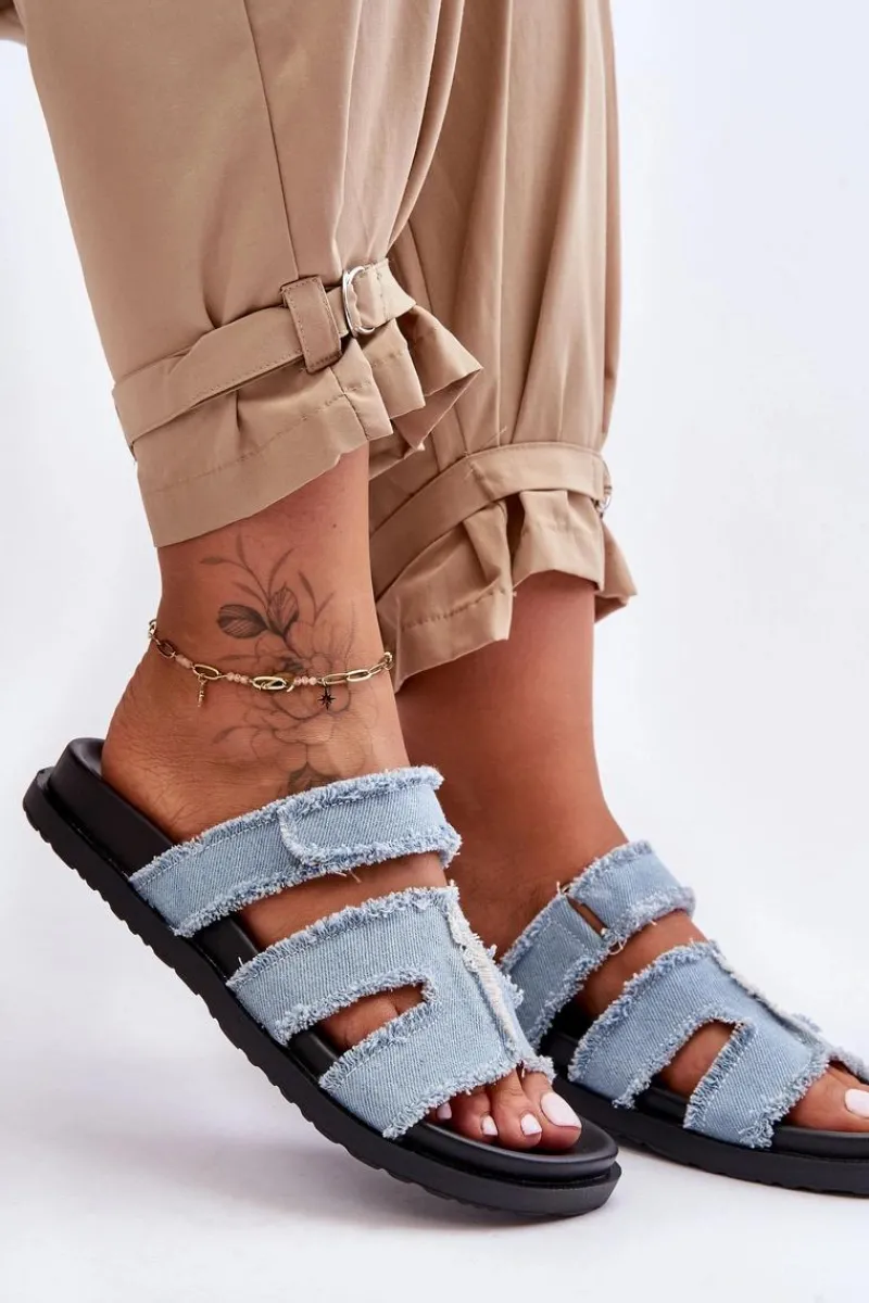 Clearance Damskie Klapki Materiałowe Na Rzep e Lamirose Damskie Klapki Na Platformie|Klapki Damskie Klasyczne