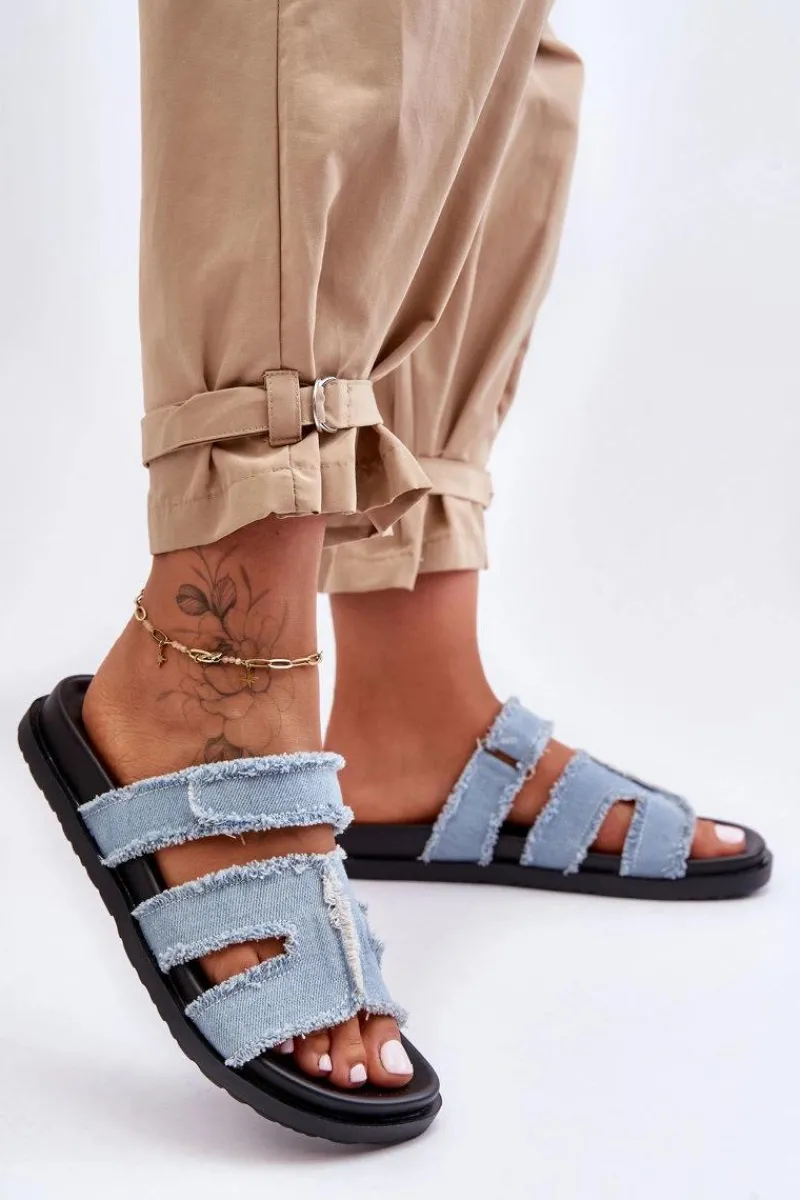 Clearance Damskie Klapki Materiałowe Na Rzep e Lamirose Damskie Klapki Na Platformie|Klapki Damskie Klasyczne