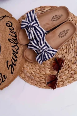 Best Damskie Klapki Na Korku Kokarda Marynarskie Myrtens Damskie Klapki Korkowe|Klapki Damskie Klasyczne