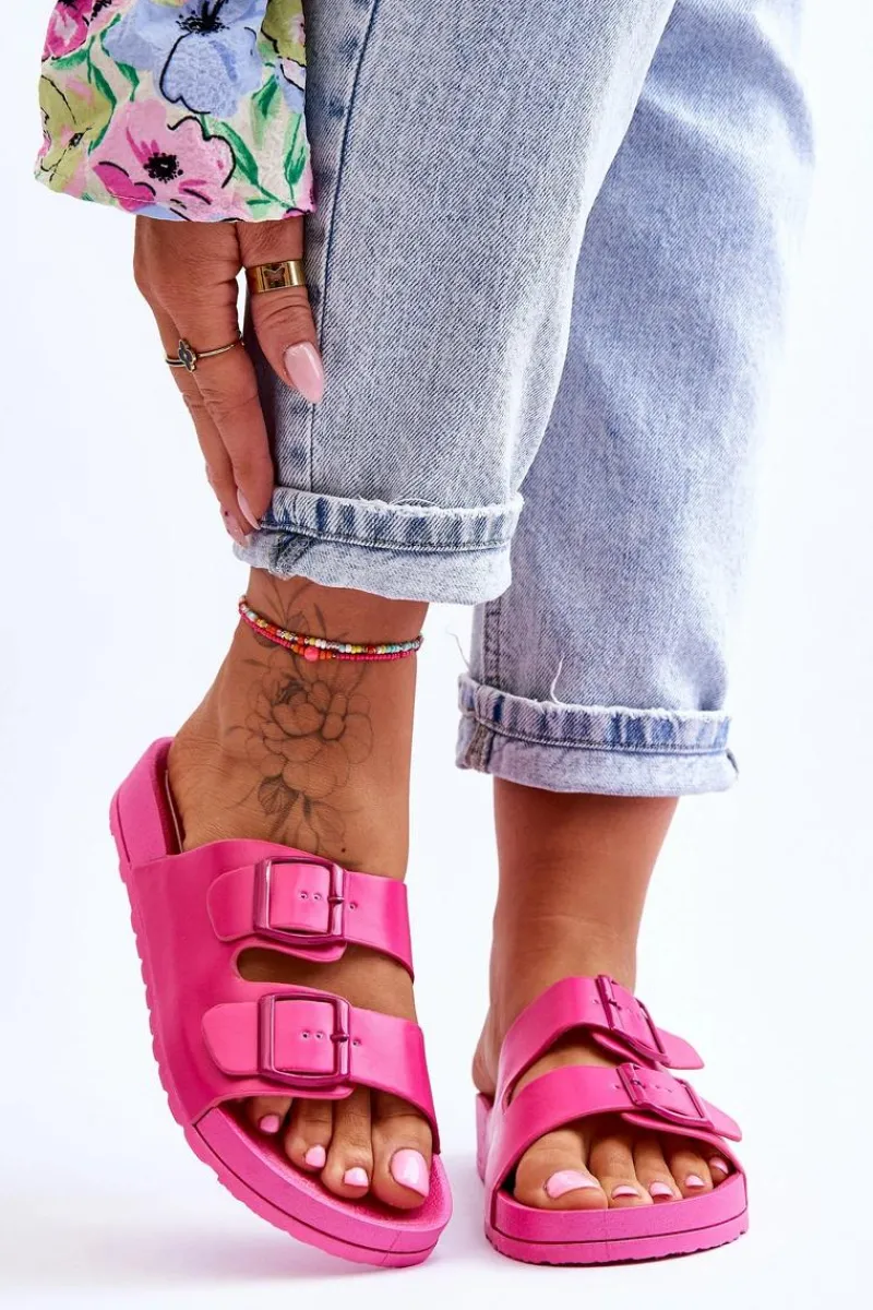 New Boto Damskie Klapki Na Platformie Fuksja Vertigo