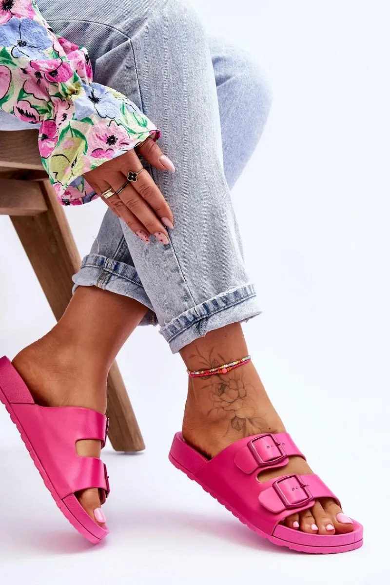 New Boto Damskie Klapki Na Platformie Fuksja Vertigo