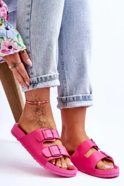 New Boto Damskie Klapki Na Platformie Fuksja Vertigo