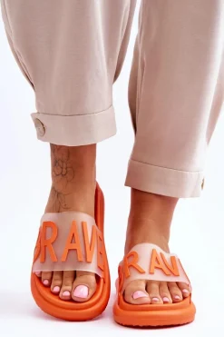 Klapki Sportowe|Klapki Na Platformie>Buty damskie Vinceza Damskie Klapki Na Platformie Pomarańczowe Brave Pomarańczowy