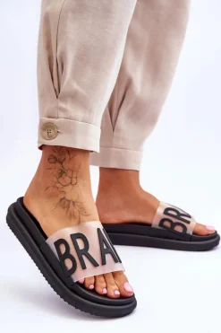 Discount Buty damskie Vinceza Damskie Klapki Na Platformie Czarne Brave