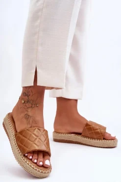 New Boto Damskie Klapki Na Platformie Camel Lullaby