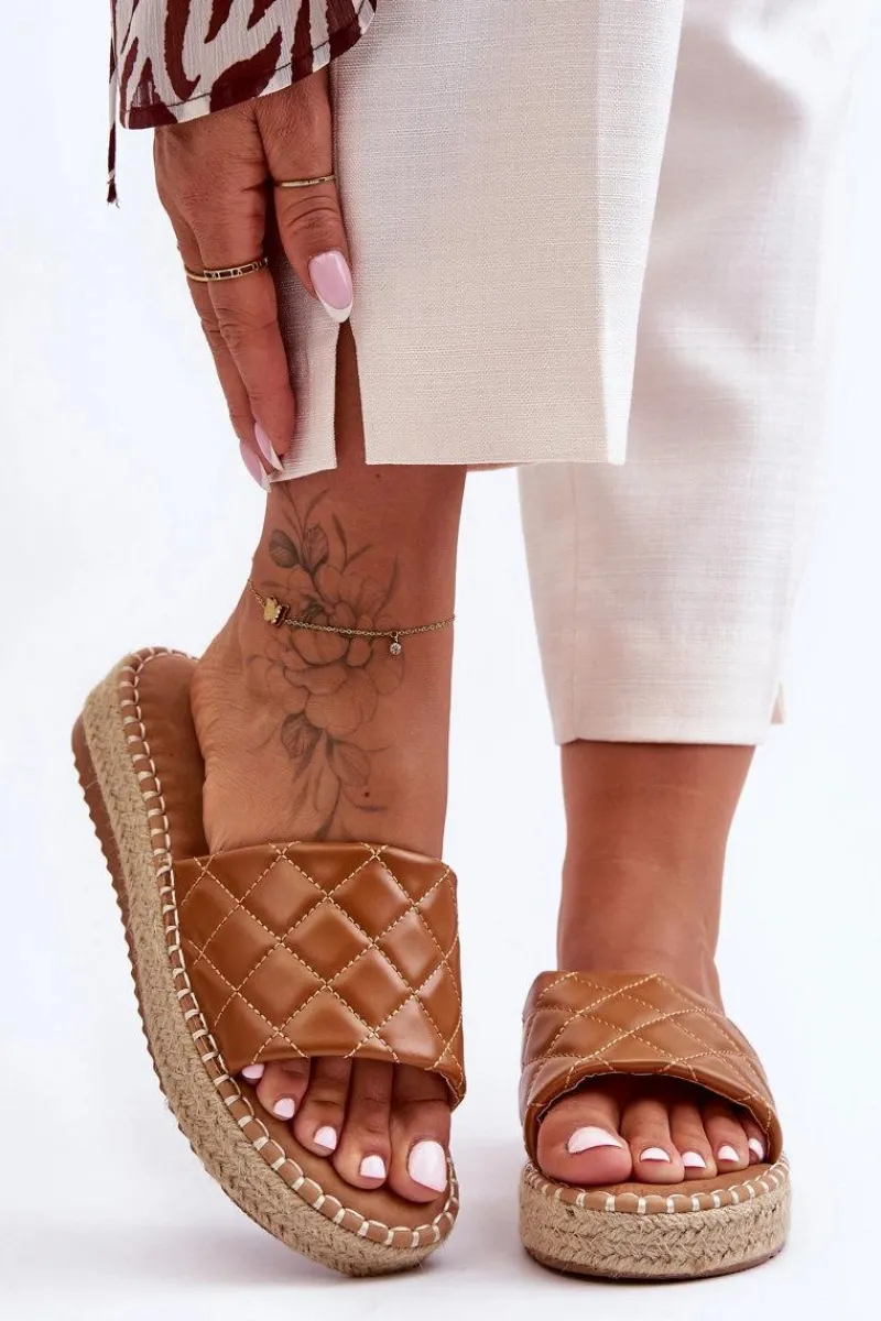 New Boto Damskie Klapki Na Platformie Camel Lullaby