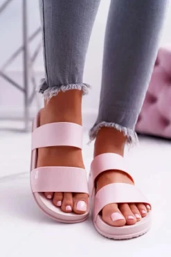 Outlet Boto Damskie Klapki Różowe Viane