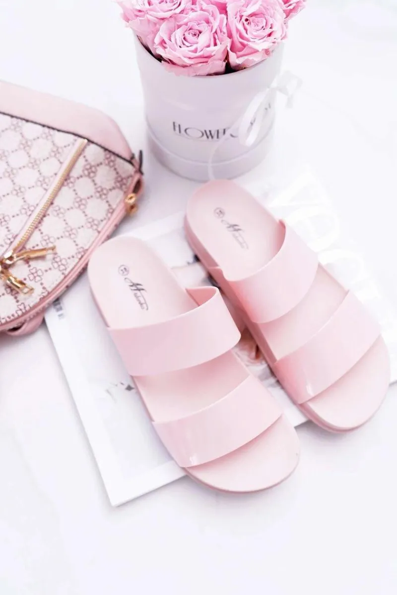 Outlet Boto Damskie Klapki Różowe Viane