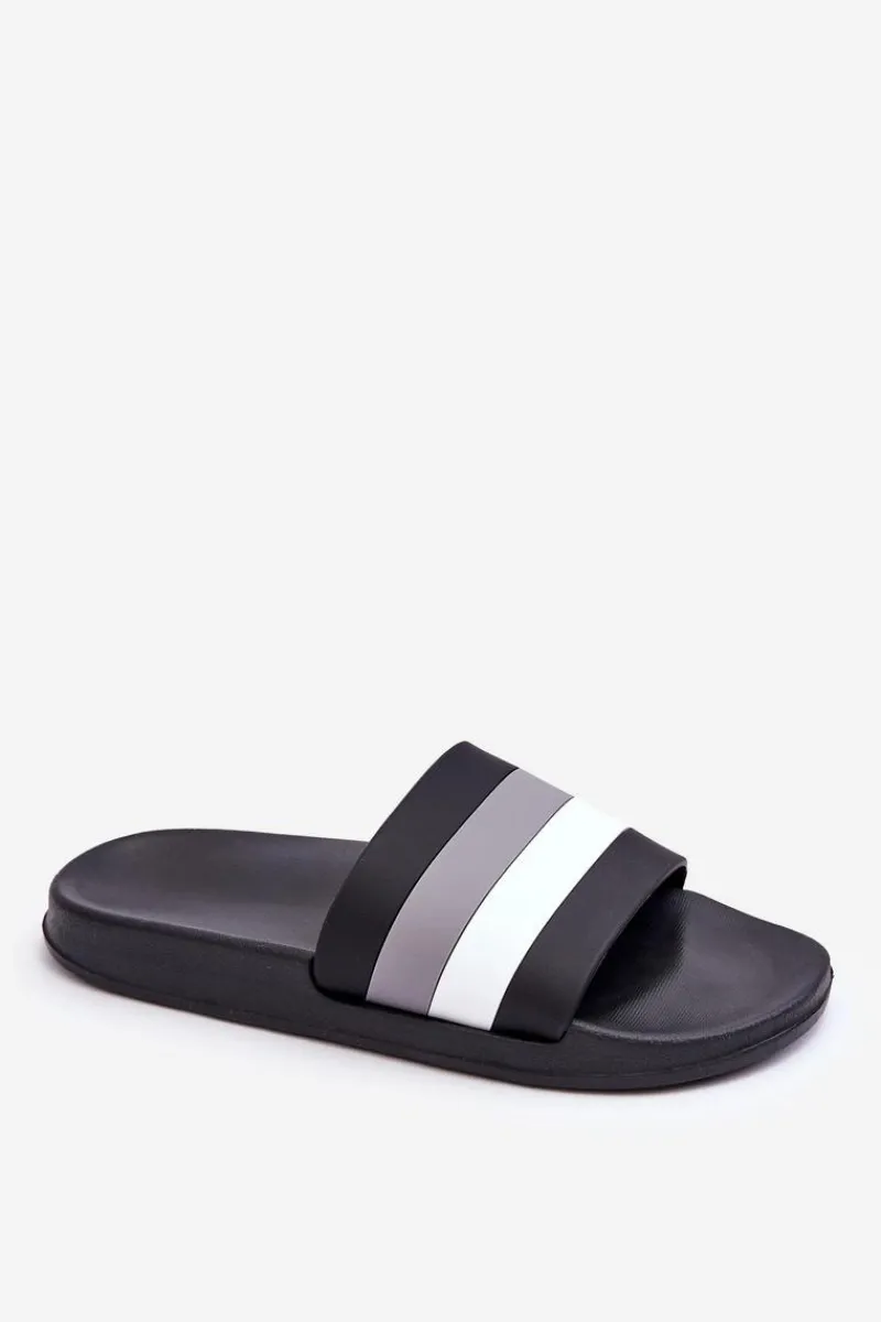 Klapki Sportowe|Klapki Basenowe>Boto Damskie Klapki W Paski Czarne Vision