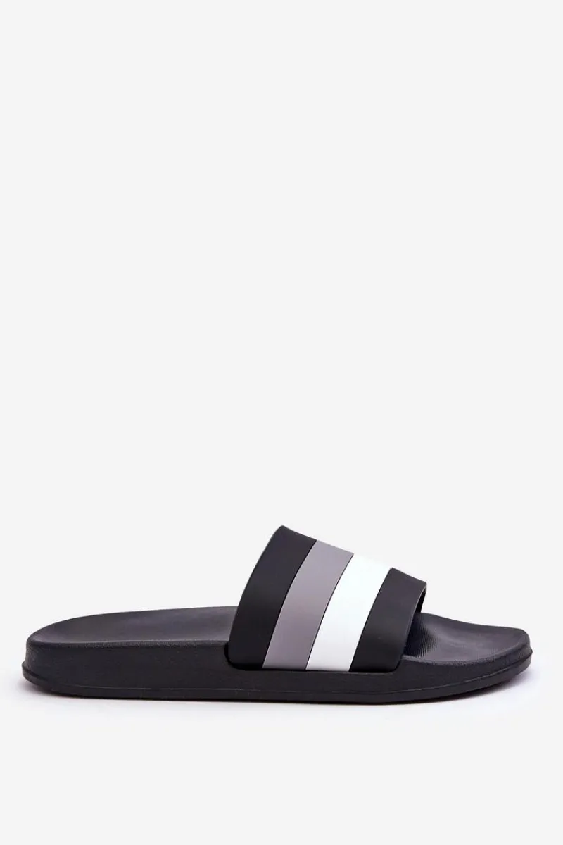 Klapki Sportowe|Klapki Basenowe>Boto Damskie Klapki W Paski Czarne Vision