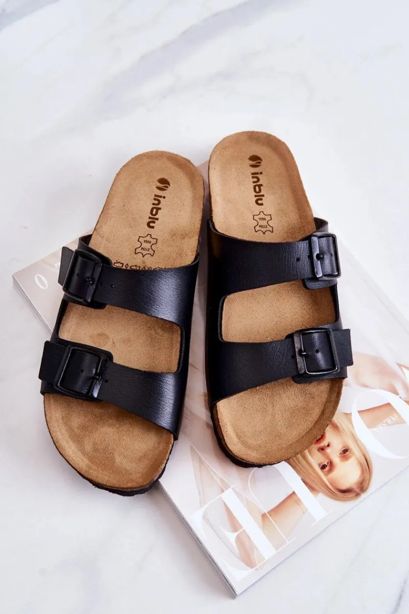 New Damskie Klapki Wsuwane NM000028 Czarne Damskie Klapki Damskie Klasyczne