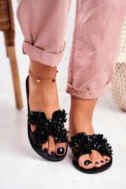 Klapki Sportowe|Klapki Damskie Klasyczne></noscript>Boto Damskie Klapki Z Cyrkoniami Swallow