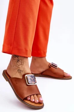 Best Damskie Klapki Z Ozdobnym Elementem Camel Leonia Damskie Klapki Damskie Klasyczne