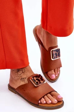 Best Damskie Klapki Z Ozdobnym Elementem Camel Leonia Damskie Klapki Damskie Klasyczne
