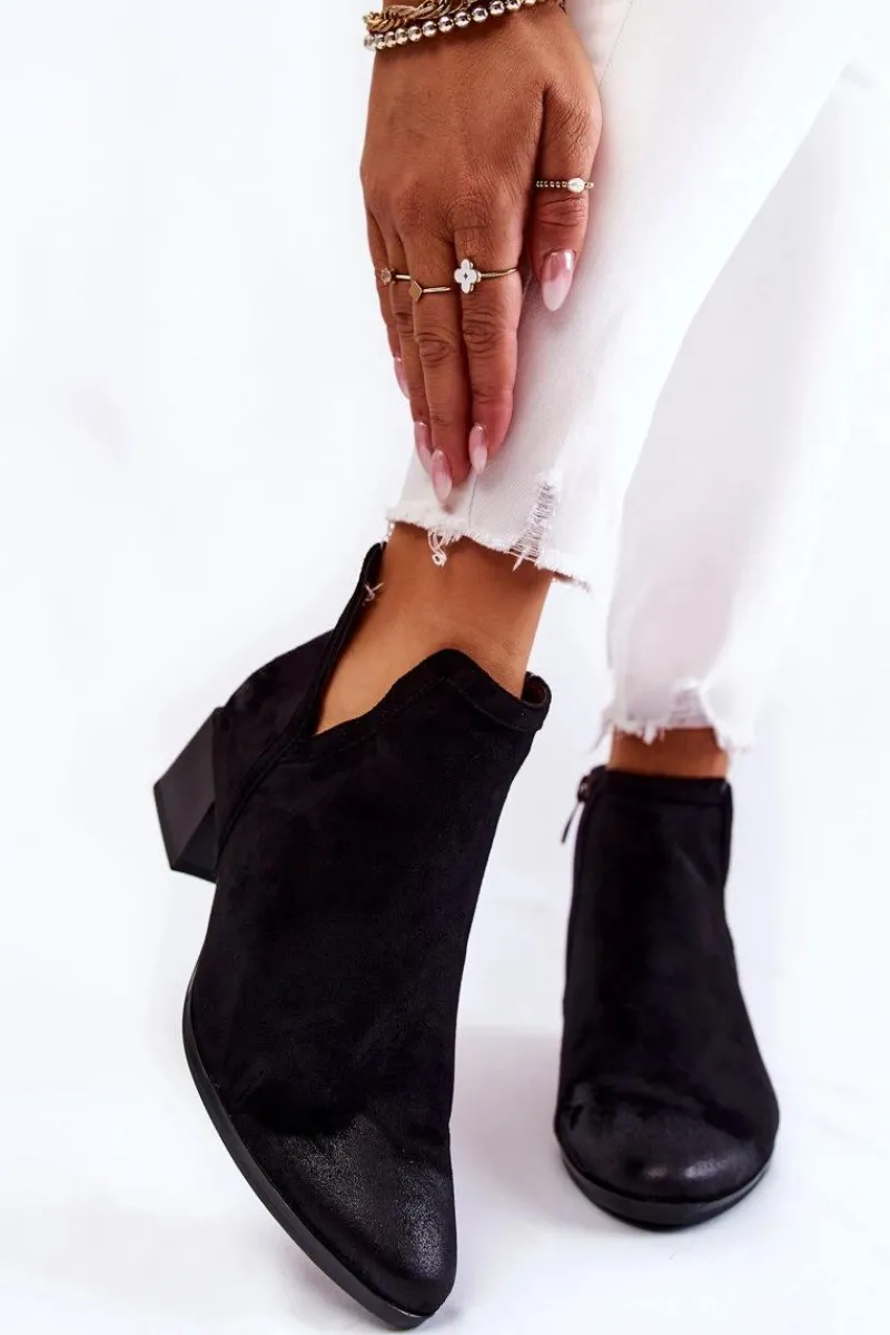 Clearance Damskie Klasyczne Botki Na Suwak Czarne Ellene Damskie Czarne Botki|Brązowe I Beżowe Botki