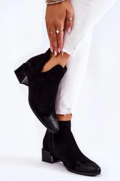 Clearance Damskie Klasyczne Botki Na Suwak Czarne Ellene Damskie Czarne Botki|Brązowe I Beżowe Botki