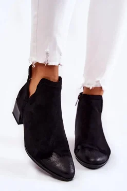 Clearance Damskie Klasyczne Botki Na Suwak Czarne Ellene Damskie Czarne Botki|Brązowe I Beżowe Botki