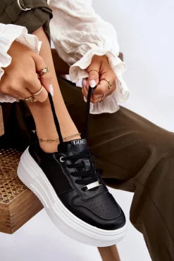 Damskie Klasyczne Buty Sportowe LL2N4061 Czarne Damskie Sneakersy Damskie