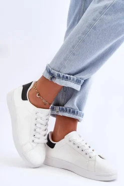 Buty Sportowe Na Platformie|Sneakersy Damskie></noscript>Boto Damskie Klasyczne Buty Sportowe Biało-Czarne Corrine