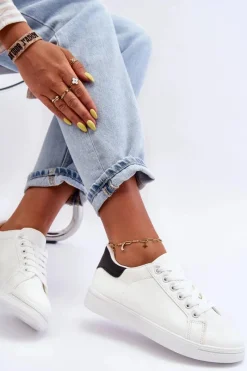 Buty Sportowe Na Platformie|Sneakersy Damskie></noscript>Boto Damskie Klasyczne Buty Sportowe Biało-Czarne Corrine