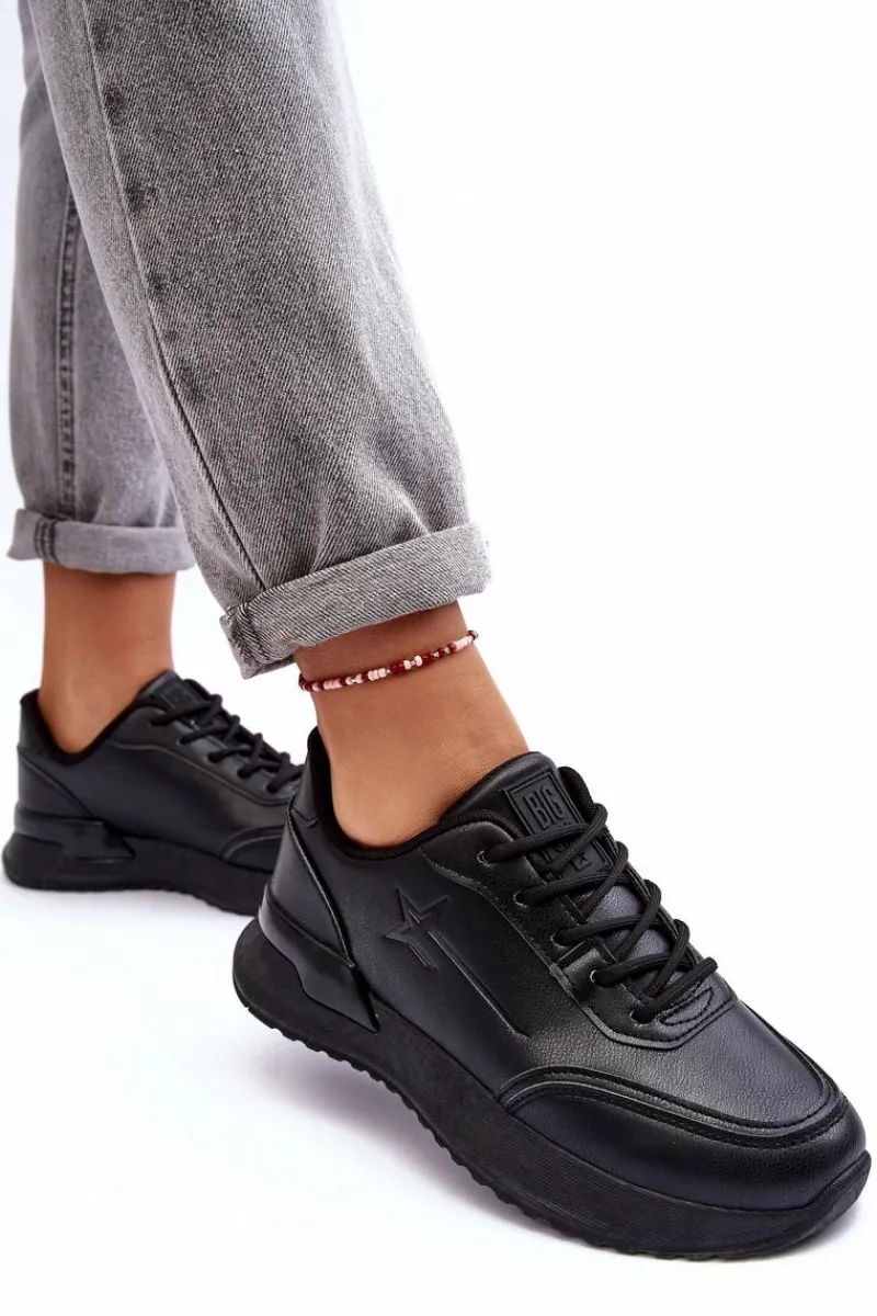 Sale Big Star Shoes Damskie Klasyczne Buty Sportowe Big Star MM274223 Czarne