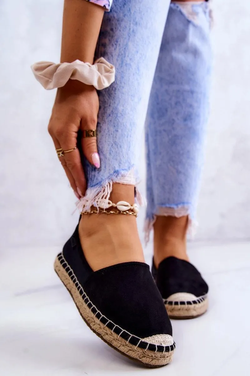 Hot Big Star Shoes Damskie Klasyczne Espadryle Big Star JJ274952 Czarne