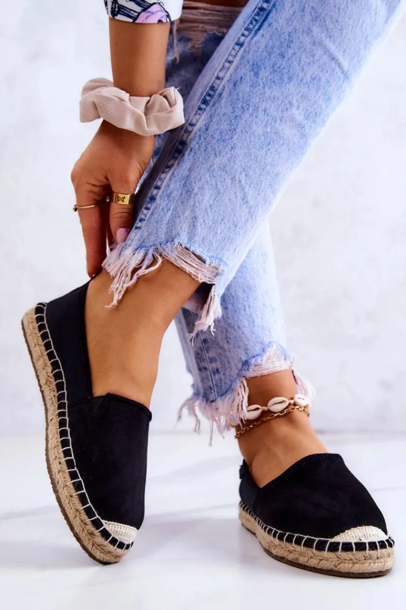 Hot Big Star Shoes Damskie Klasyczne Espadryle Big Star JJ274952 Czarne