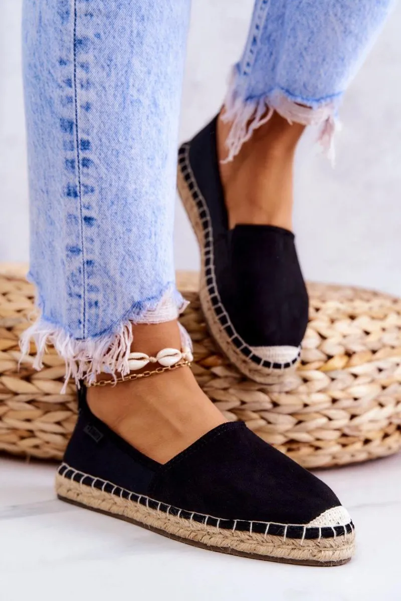 Hot Big Star Shoes Damskie Klasyczne Espadryle Big Star JJ274952 Czarne