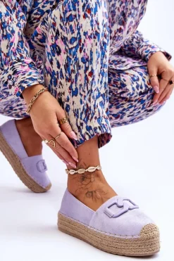 Online Damskie Klasyczne Espadryle Na Platformie Fioletowe Maurine Damskie Czarne Espadryle