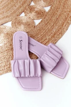 Best Boto Damskie Klasyczne Klapki Fioletowe Looking Good